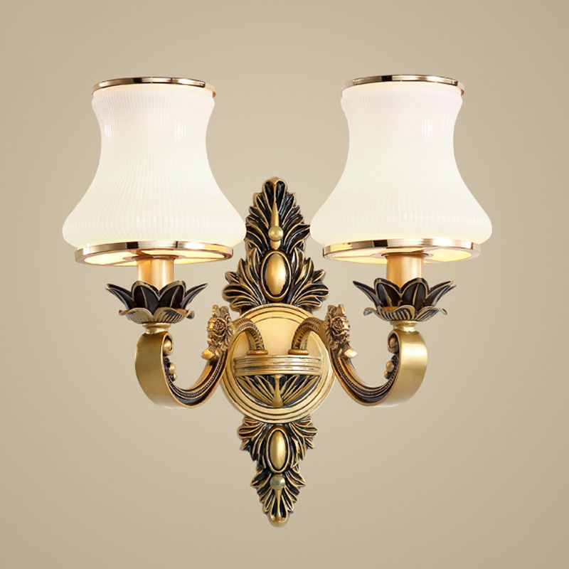 Nordic Style Vanity Light Geometry Shape Vanity Lamp with Glass Shade for Living Room