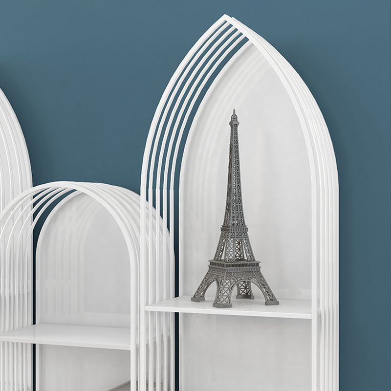 Glam Standard Bookcase Metal Closed Back Bookshelf with Shelves