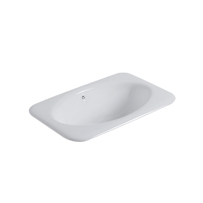 Traditional Square Wash Stand Ceramic Metal Undermount Bathroom Sink