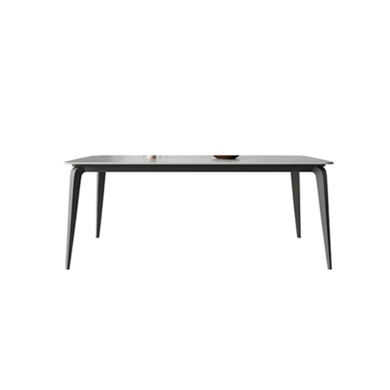Modern Style Furniture Rectangle Stone Dining Room Table in Grey
