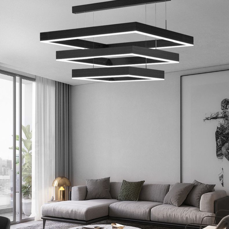 Simplicità Apparecchio di illuminazione a sospensione quadrata ACRILICA APPEGGIAMENTO APPEGGIAMENTO PER IL RISTORANTE