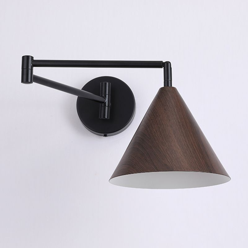 Nordic Style Wall Light Geometry Shape Wall Lamp with Iron Base for Bedroom