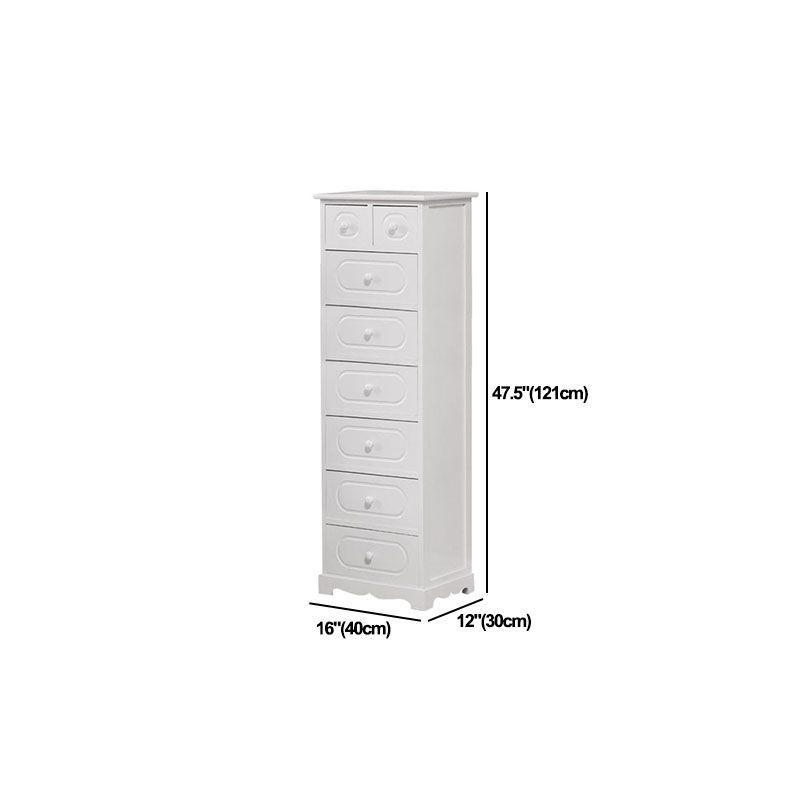 12" W Solid Wood Lingerie Chest Vertical Storage Chest with Drawers