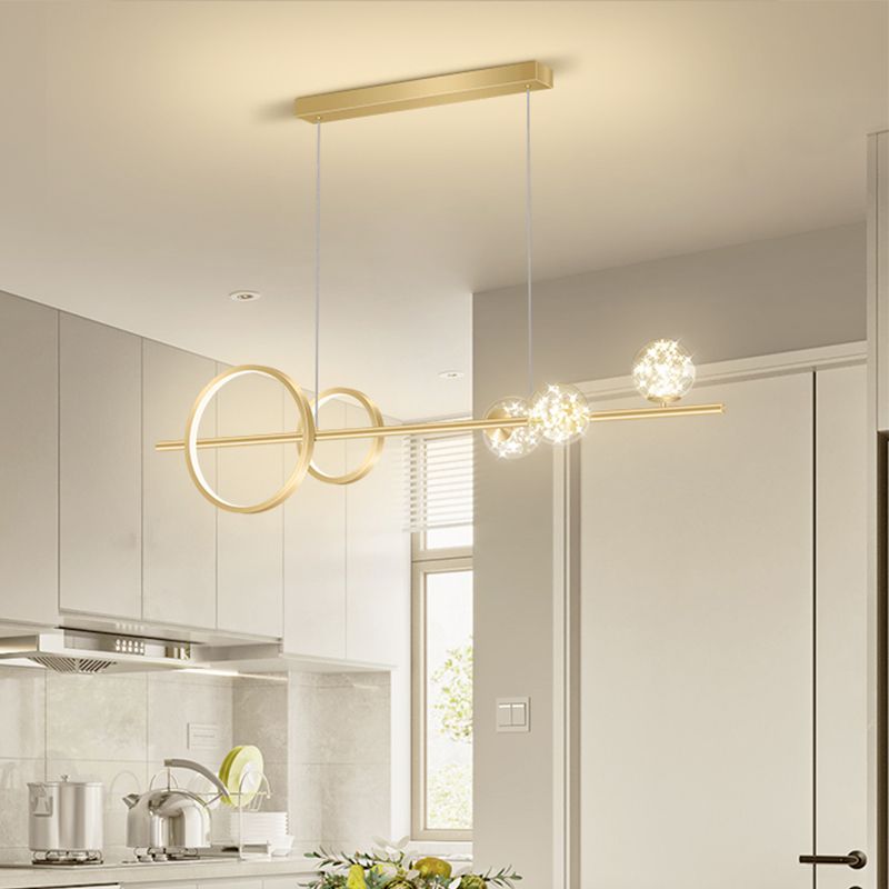 Moderne Metallanhänger Beleuchtung kugelförmiger Glas Anhängerleuchten