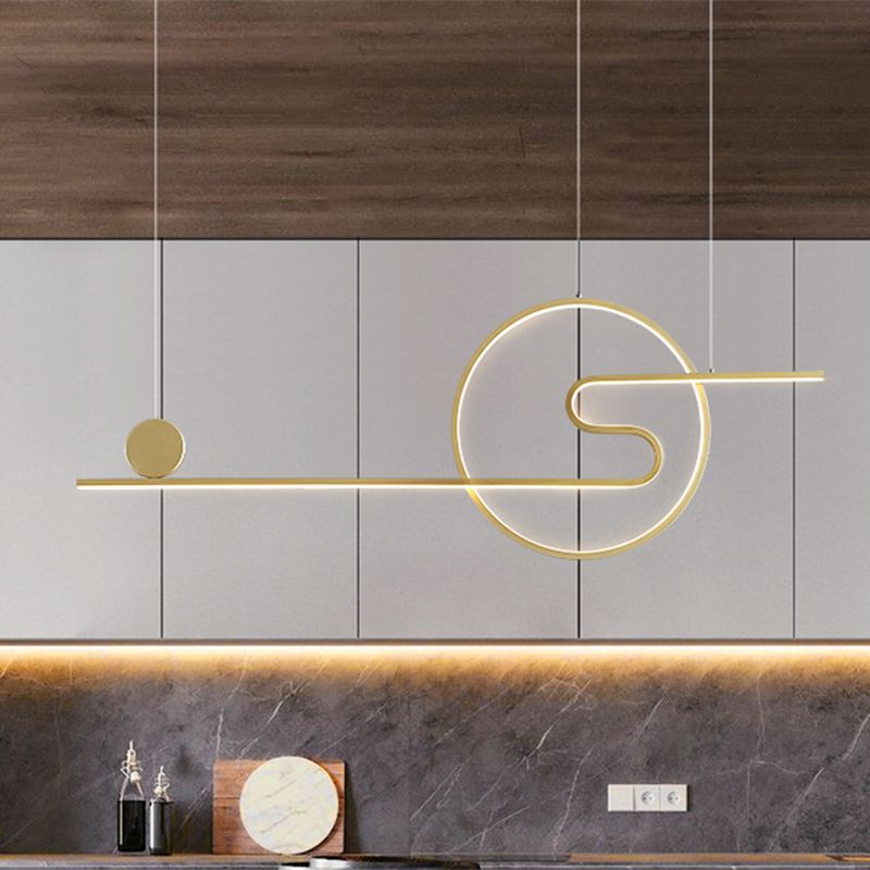 Sole e nuvola Design a pendente Minimal Acrilic Sala da pranzo LED LED LED Light in luce calda/bianca, bianco/nero/oro