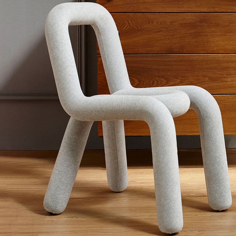 Ensemble de chaises latérales à dossier ouvert de cuisine de salle à manger de chaise en métal de style moderne