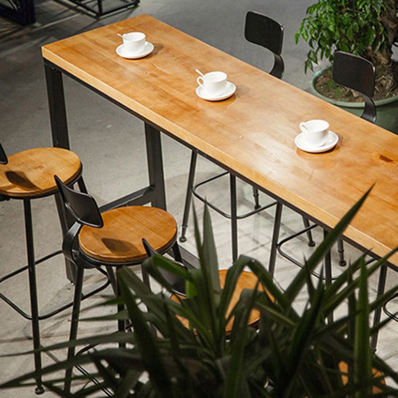 Industrial Style Pub Set 1/5/9 Pieces Solid Wood Pub Dining Set for Indoor