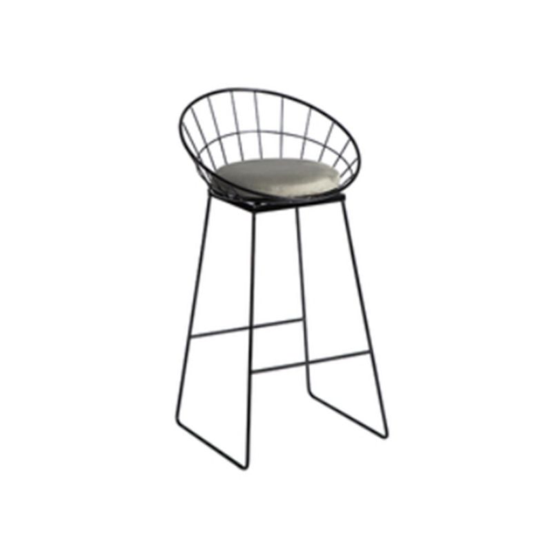 Industrial Round Bar Table Set 1/3 Pieces Stone Counter Table with Upholstered Stools