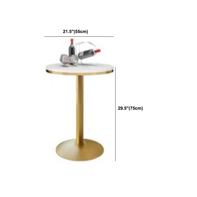Glam Bar Table Set 1/3/5 Pieces Round Stone Counter Table with High Stools for Dining Room
