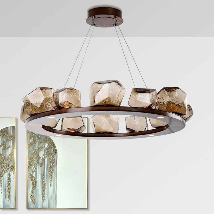 Modern Style Chandelier Irregular Glass Chandelier Lighting Fixtures for Living Room