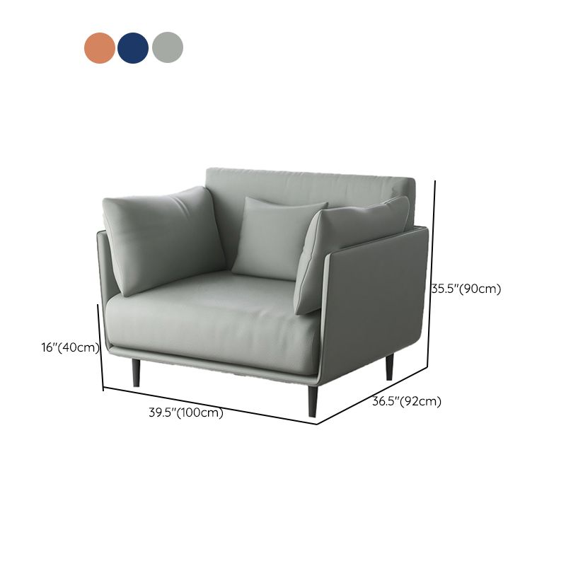 Mid-century Solid Color Armchair Basic Four Leg Accent Armchair