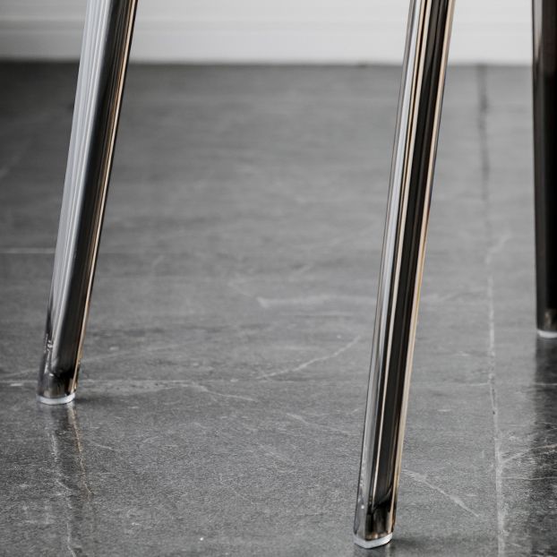 Modern Acrylic Armless Solid Back Dining Accent Chair for Home