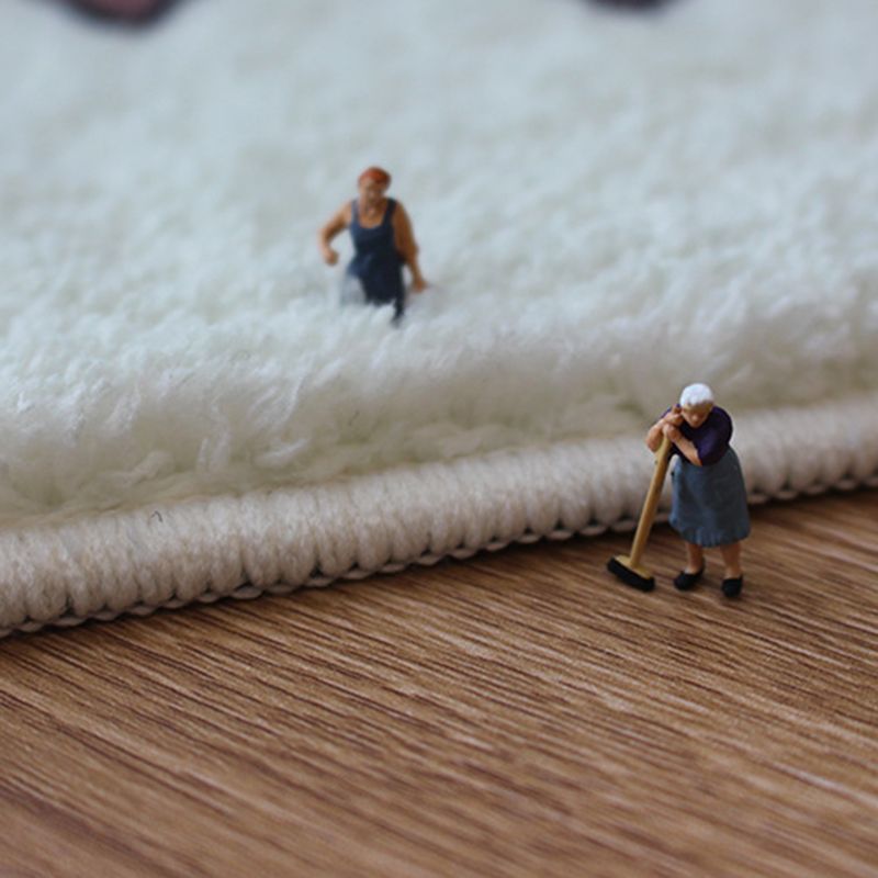 Brown Streak Indoor Rug Polyester Casual Rug Non-Slip Backing Rug for Drawing Room