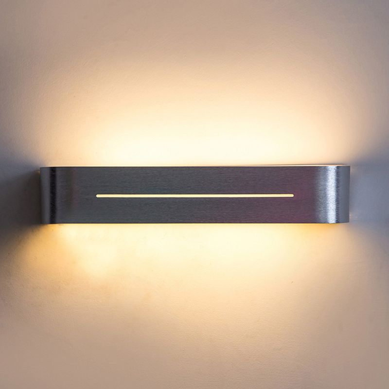 Lumière à lave-LED à LED de 11 "/ 15" moderne avec une teinte en aluminium argenté, appiculture d'éclairage rectangulaire, lumière chaude / blanche