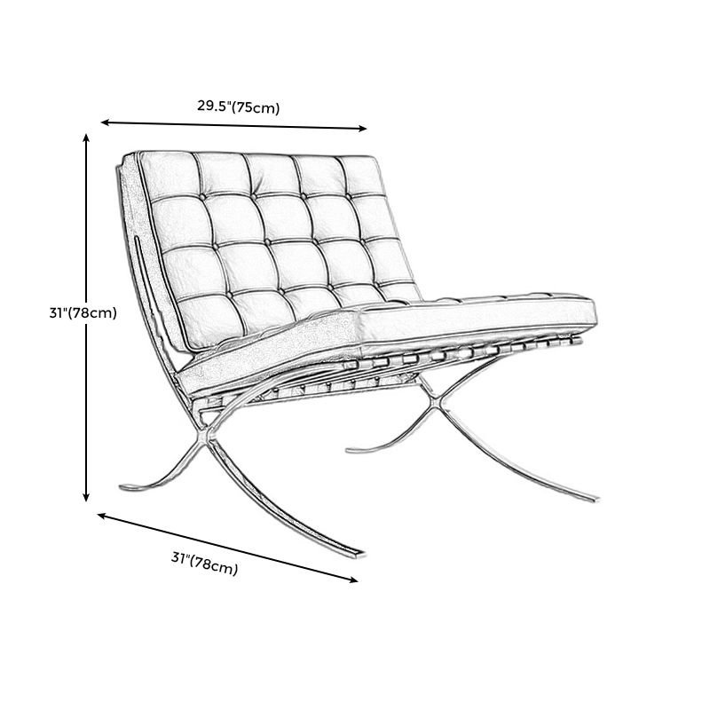 Tufted Cushions Chair 29.5"L x 31.5"W x 31.5" H Armless Chair for Living Room