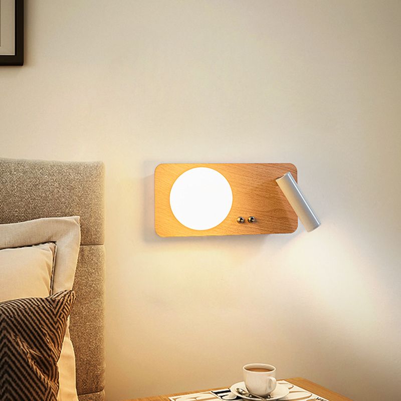 Modern Sconce Single Light Wood Light Spot Light Beside Light Bedroom Indoor Light