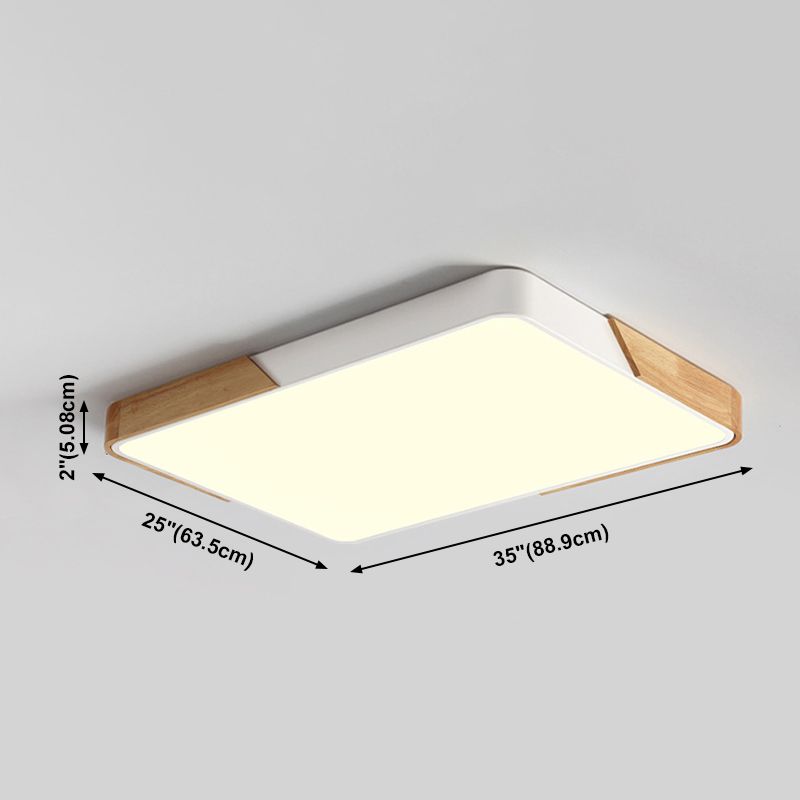 Geometry Shape Ceiling Lamp Modern Macaroon Iron 1-Light Flush Mount for Bedroom Study
