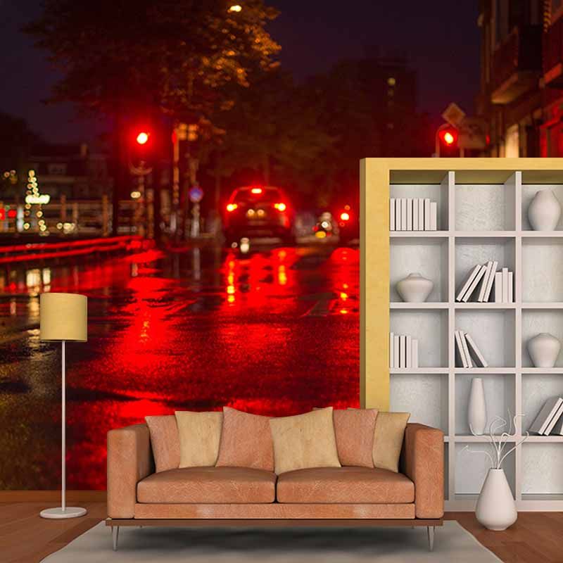 Urban Transportation Mildew Resistant Mural Wallpaper Sleeping Room Wall Mural