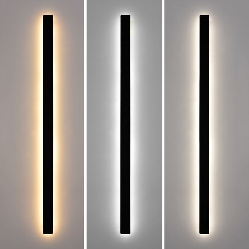Estilo moderno de estilo minimalista de montaje lineal montura de pared de metal de pared de pared de pared lámpara para sala de estar