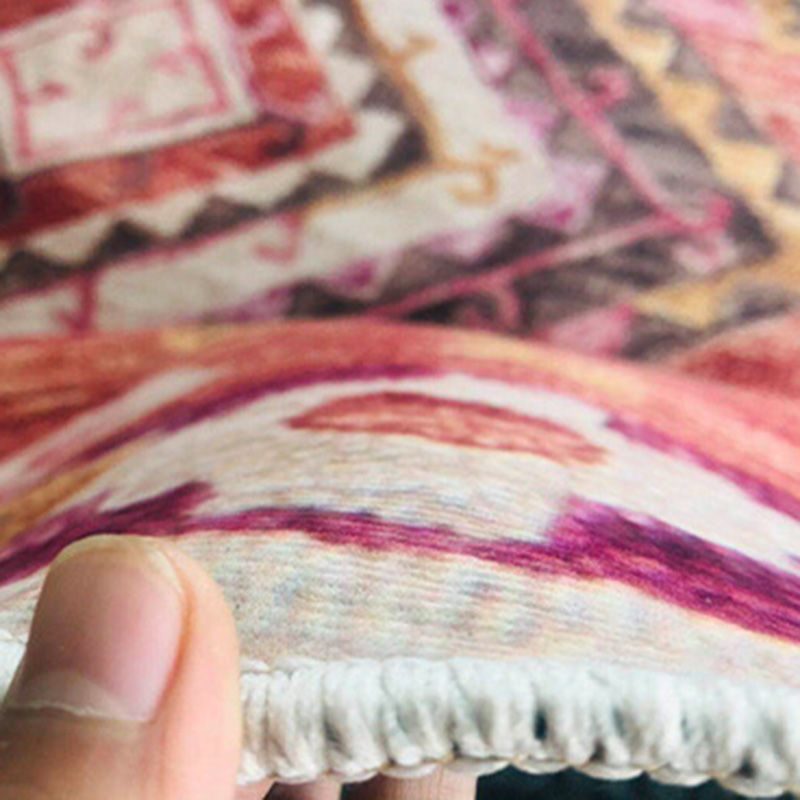 Blue Modern Carpet Polyester Graphic Carpet Non-Slip Backing Carpet for Living Room