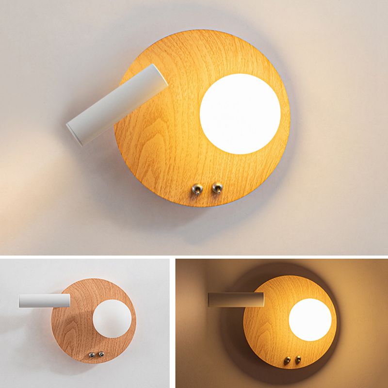 Modern Sconce Single Light Wood Light Spot Light Beside Light Bedroom Indoor Light