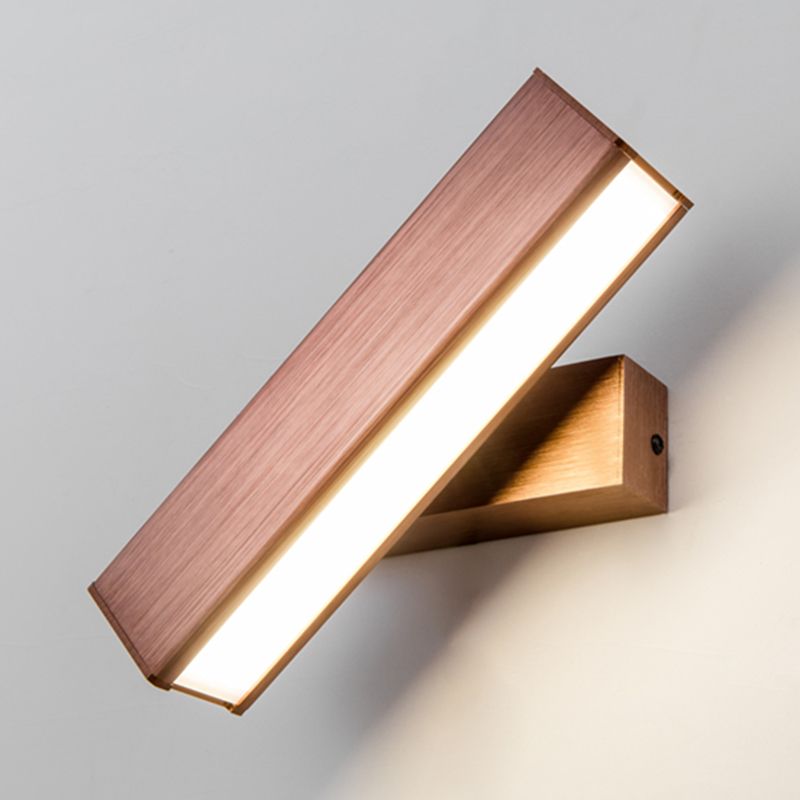 Rotatable Rectangle Wall Light Modern Style Metal 1-Light Wall Mount Light