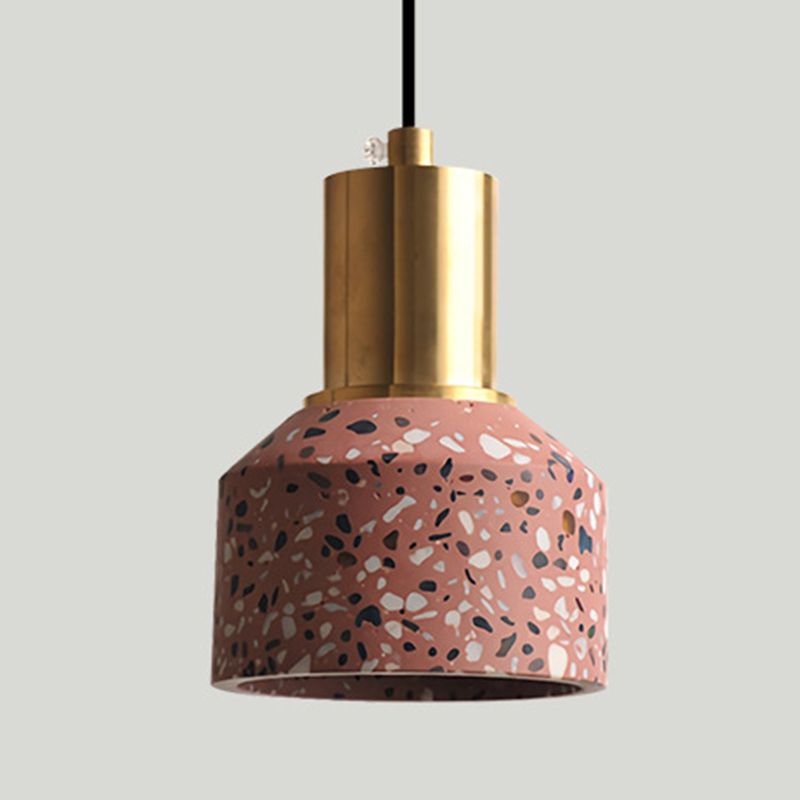 1 Light Pendant Lighting Modern Style Geometric Shape Stone Hanging Lamp for Bedroom