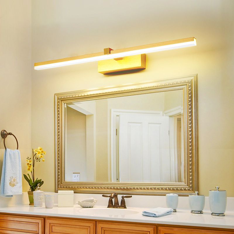 Modern Style Mirror Cabinet Bathroom Wall Lights Metal Linear Shade LED Ambient Vanity Lighting