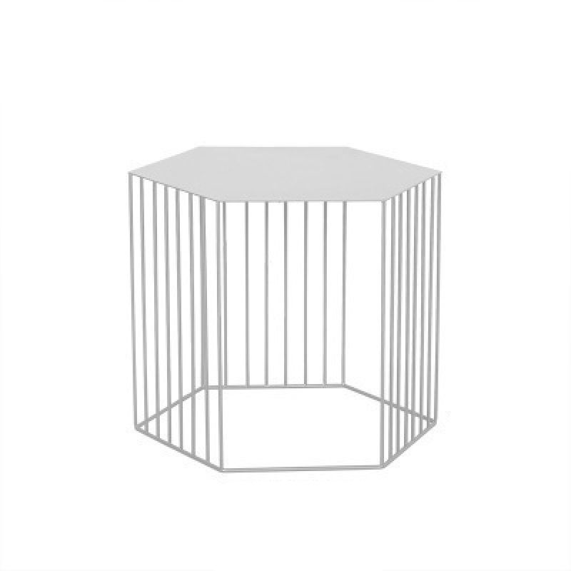 Black/white/gold Geometric Top Side Table Ironcraft Frame End Table