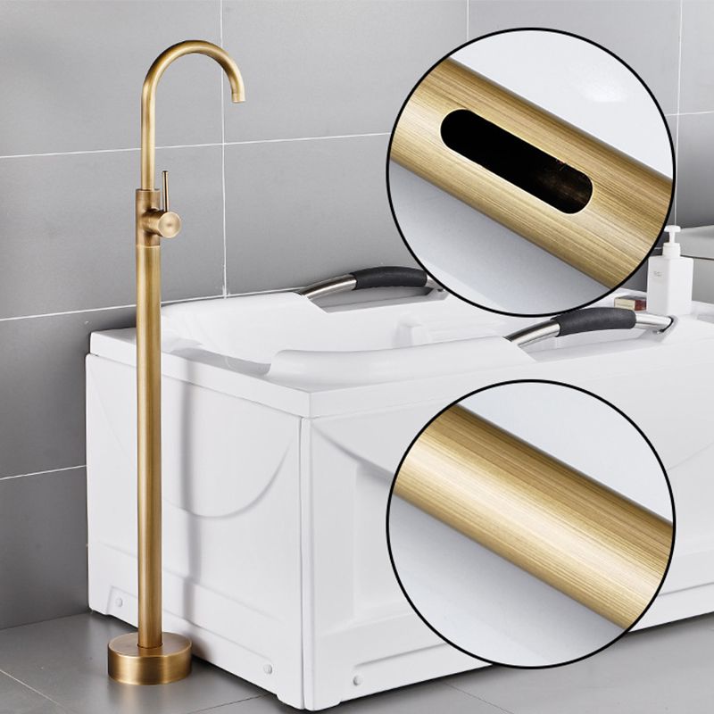 Modern Freestanding Bathtub Faucet One Handle Freestanding Tub Filler Trim