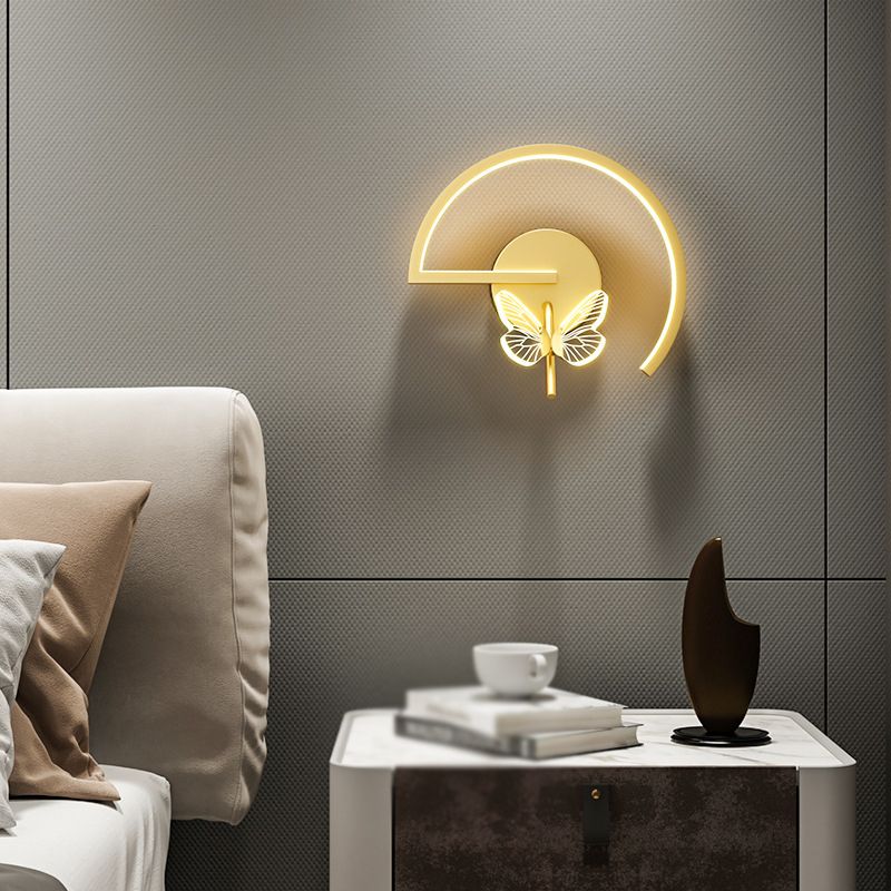 Metal Geometric Wall Mounted Lamps Modern Style 2 Lights Wall Light Sconces