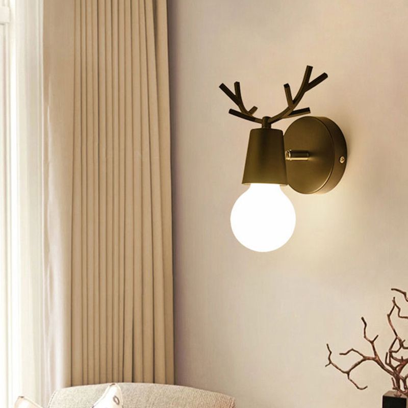 1 Light Wall Sconce Modern Macaron Style Metal Wall Lighting for Living Room