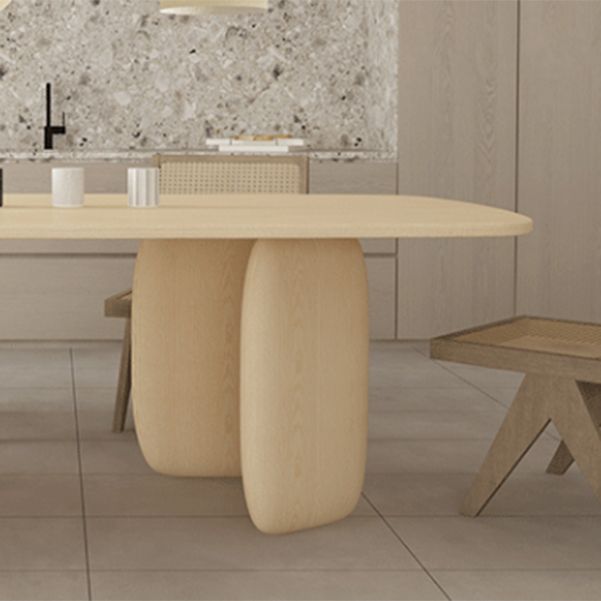 Modern 1/2/4/5 Pieces Rectangle Dining Set Pine Wood Dining Table with Chairs