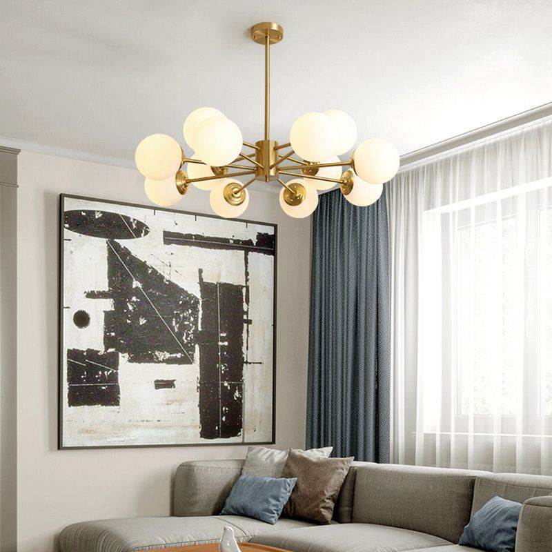 Globe Chandelier Light Fixture Modern Simplicity Crystal Pendant Lighting for Restaurant