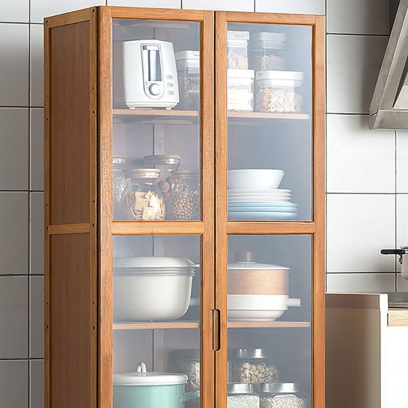 Modern Wood Sideboard Table 30-inch Sideboard in Brown for Kitchen