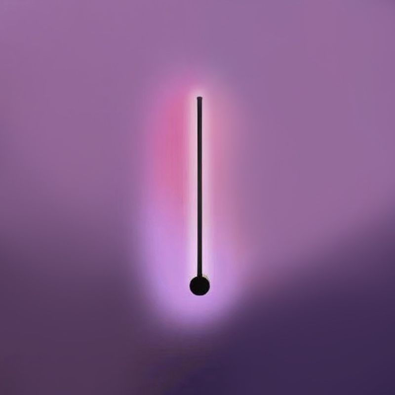 Black Aluminum Modern Wall Sconce Linear Wall Mounted Light for Living Room