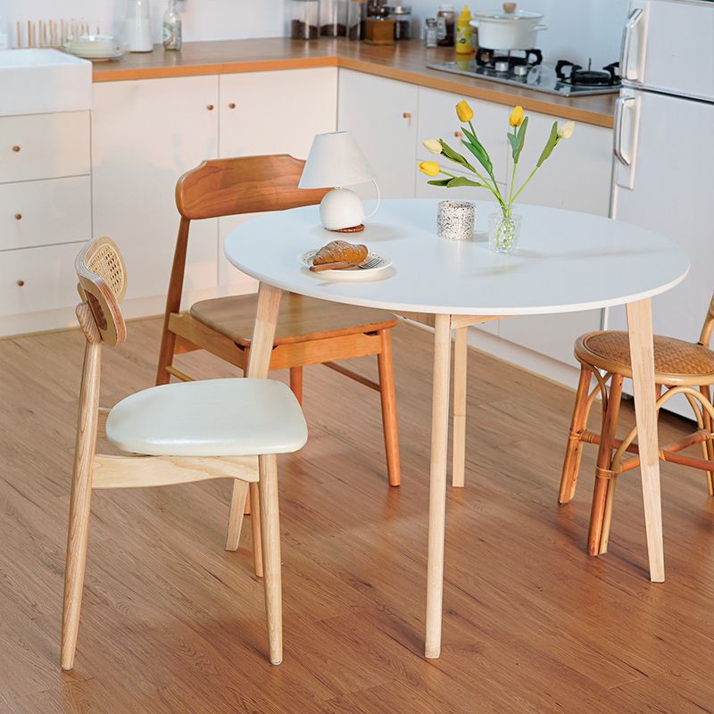 Silla de comedor de madera de estilo tradicional, silla auxiliar de comedor sin brazos con respaldo abierto (juego de 2)
