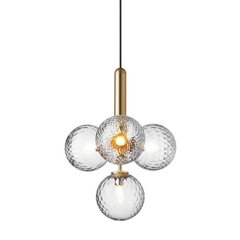 Accesorio de iluminación de lámpara de vidrio Luz colgante de araña moderna para sala de estar