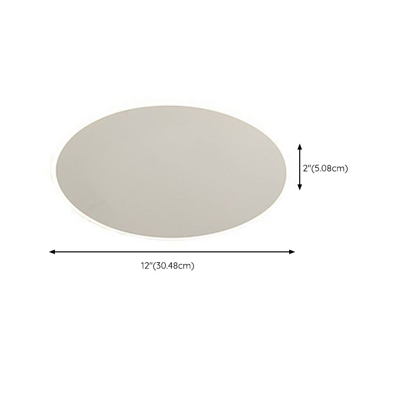 Single White Modern Flush Mount Lighting Circle LED Ceiling Light for Bedroom