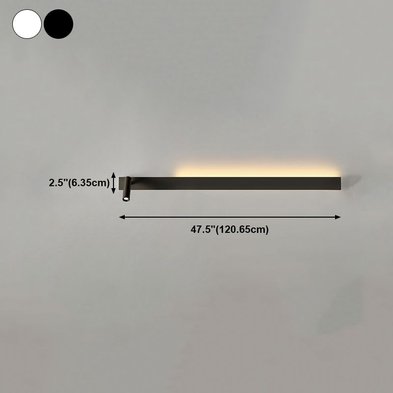 Metal Square Shape Wall Light Modern Style 2-Lights Reading Wall Mounted Light Fixture