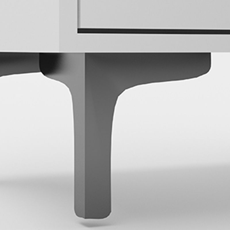 Modern 23.62" L Accent Chest with Drawers and Black Bracket Legs