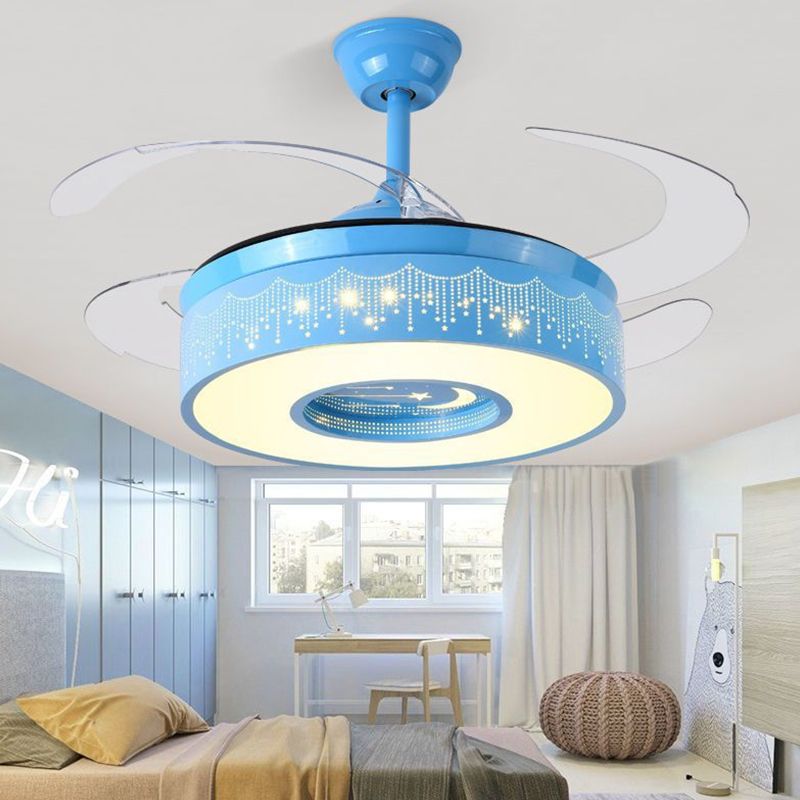 Kinderstil Deckenlüfter LED LED LED LABLAME mit Acryl für Wohnzimmer