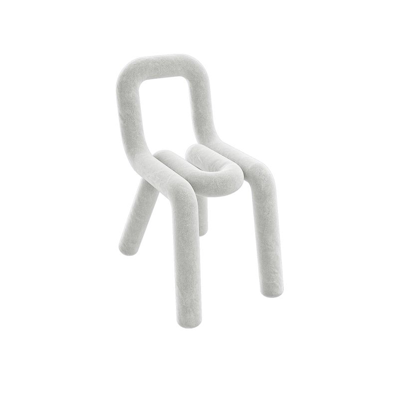 Chaises de salle à manger style contemporain Chaises d'appoint sans accoudoirs avec pieds en métal (Ensemble de 2)