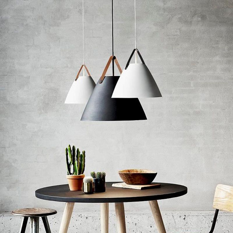 Modern Macaron Cone Shape Hanging Light Metal 1 Light Pendant Lamp for Kitchen