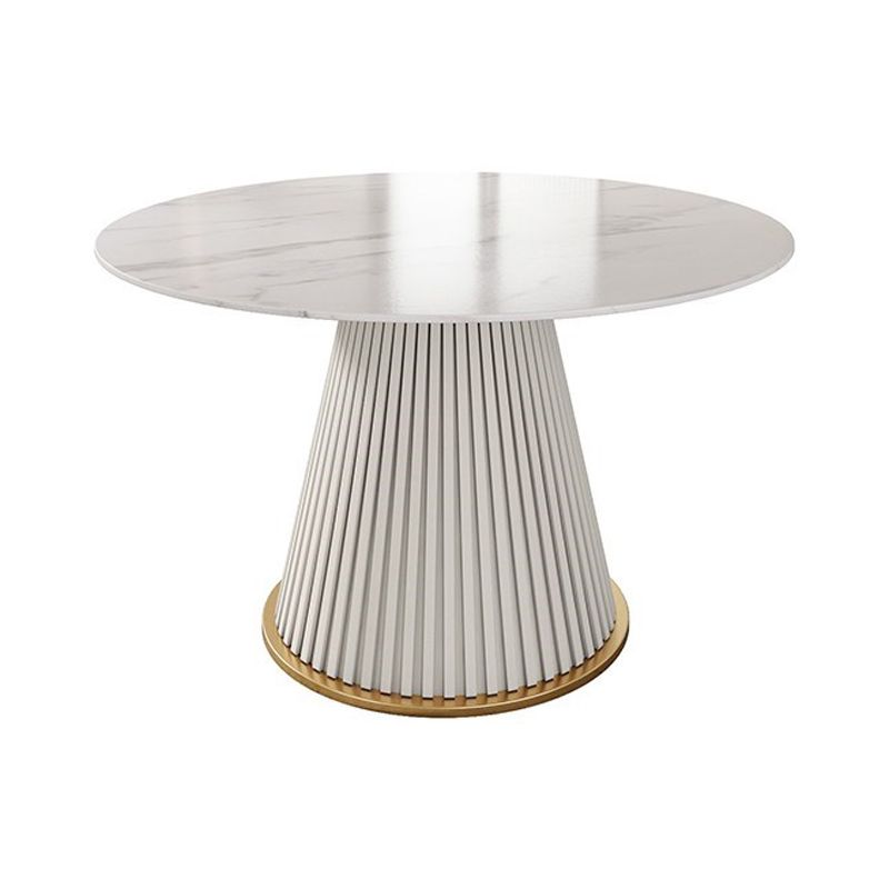 Traditional Luxury Dining Table Round Sintered Stone Table for Home