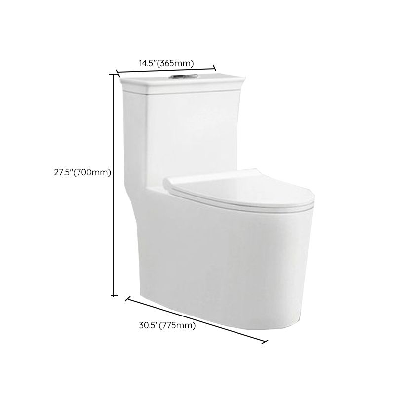 Modern Flush Toilet Floor Mounted Siphon Jet ABS Toilet Bowl