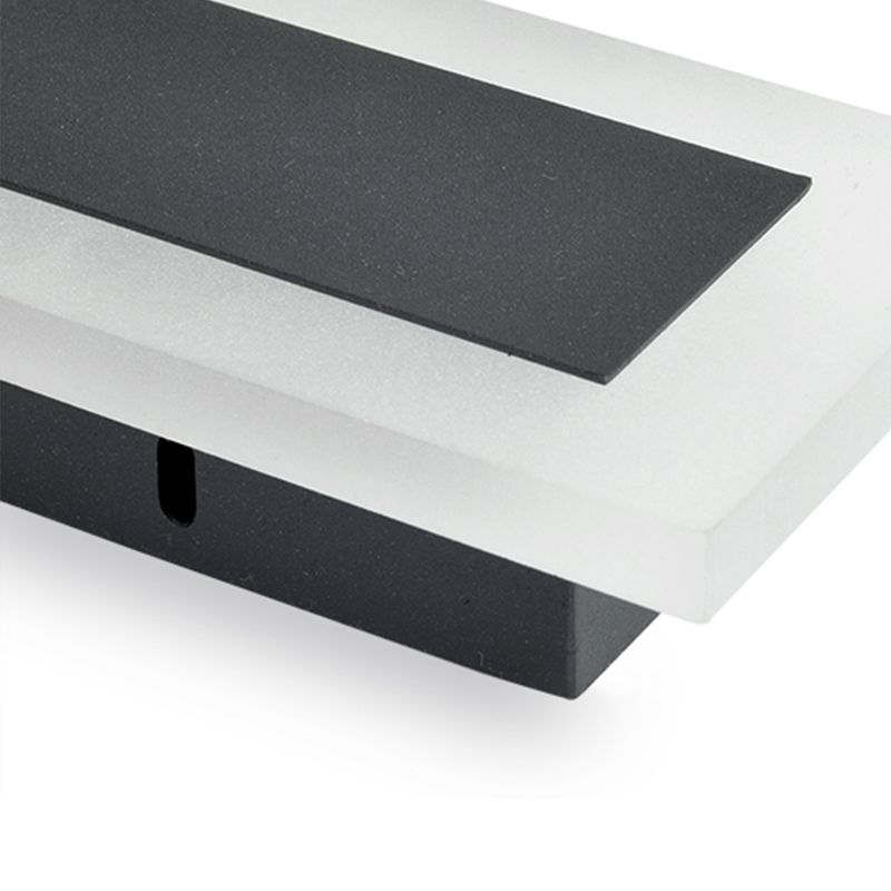 Metal Linear Shape Wall Mount Lighting Modern 1 Light Wall Mounted Light Fixture in Black