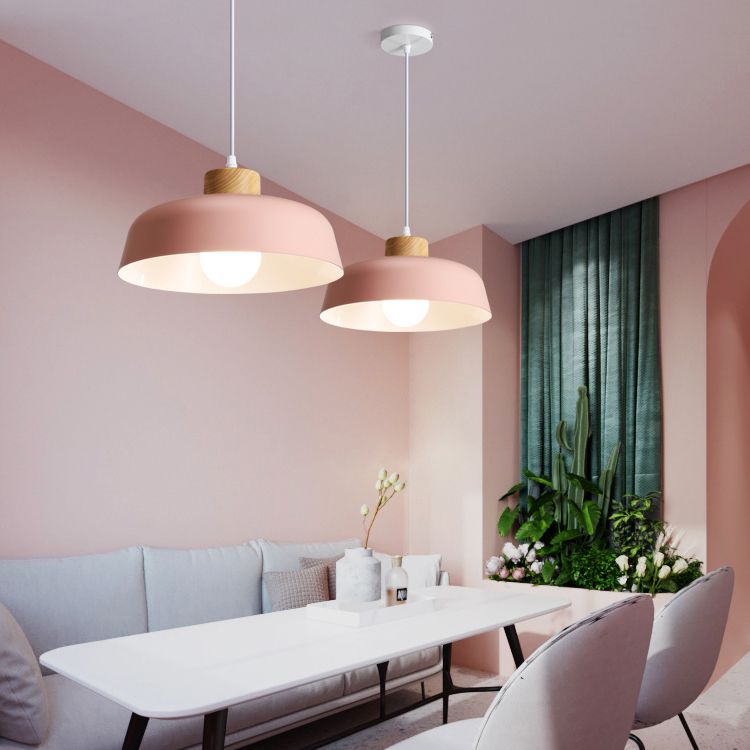 Schüsselform hängende Beleuchtung moderner Metall 1 hängende Lampe für Schlafzimmer