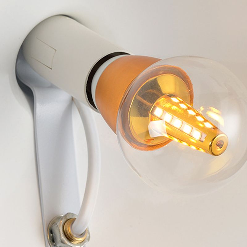 Industrial Style Wall Sconce Iron 1 Light Sconces in Black for Bedroom