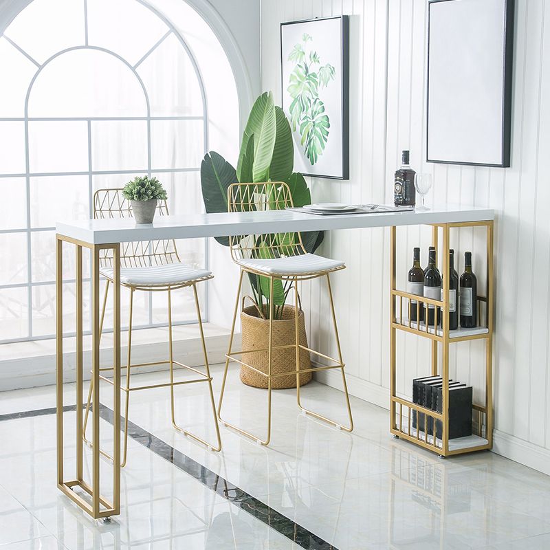 Rectangular Bar Stool and Table Set 1/2/3 Pieces Industrial Pub Table Set